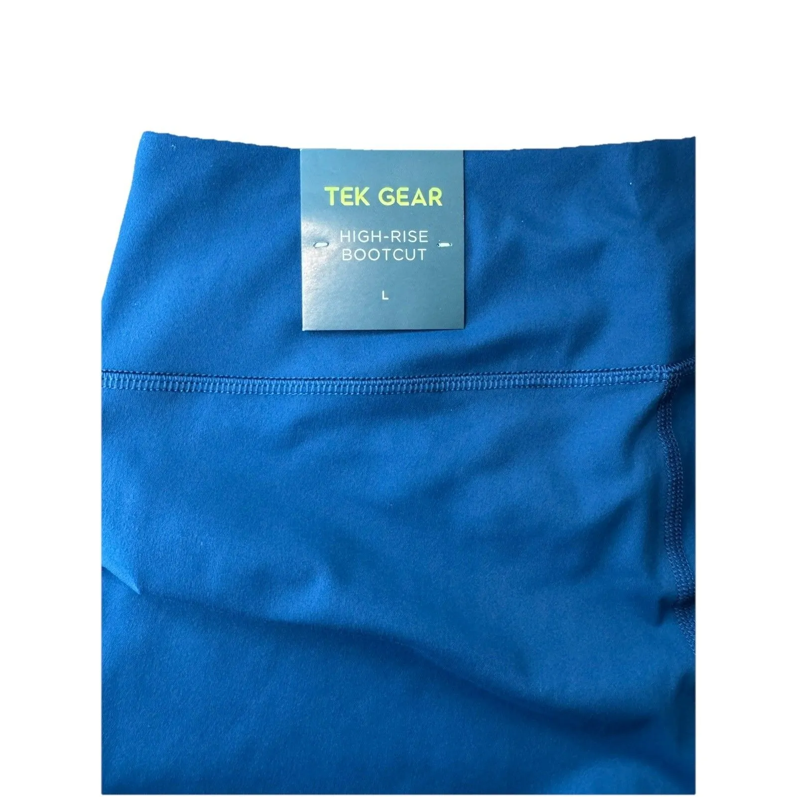 Women's Tek Gear Leggings Size L Blue High Rise Flare Leg Pants NWT Active - Image 8