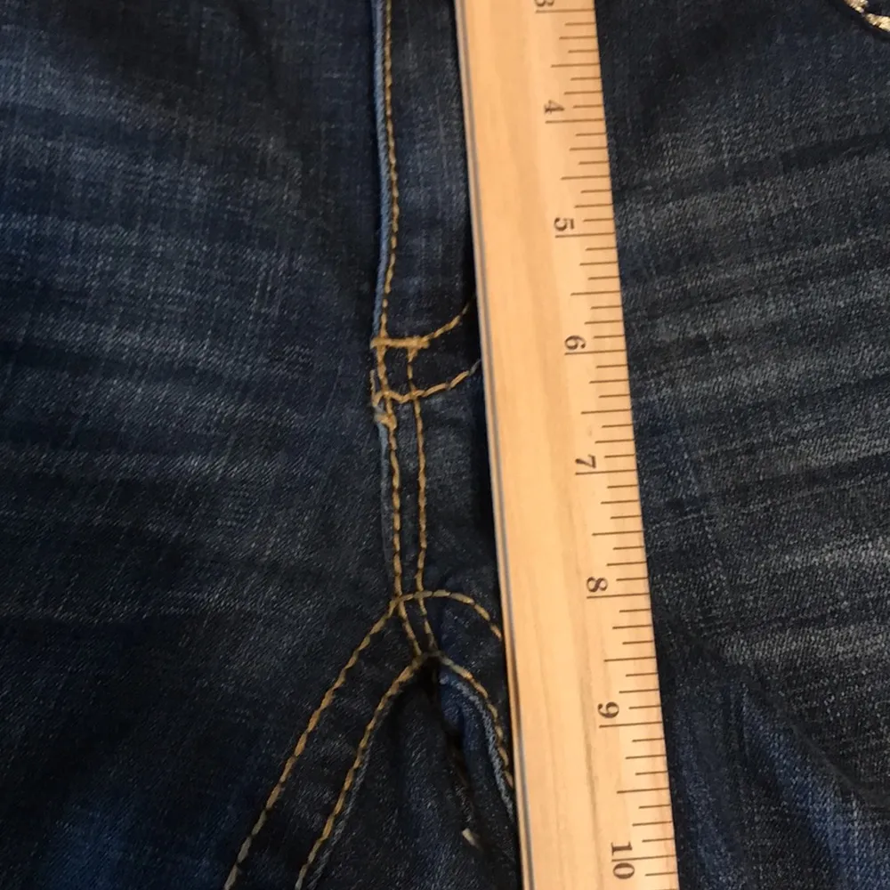 Seven7 dark wash skinny denim jeans size 10 ladies cute festival - Image 9