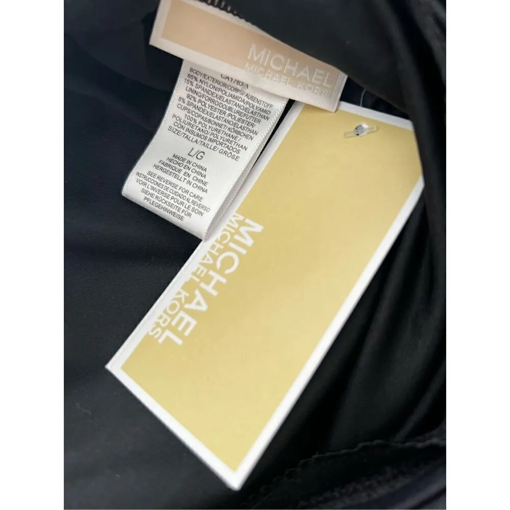 Michael Kors One Shoulder Bikini swimsuit Set size L - Image 9