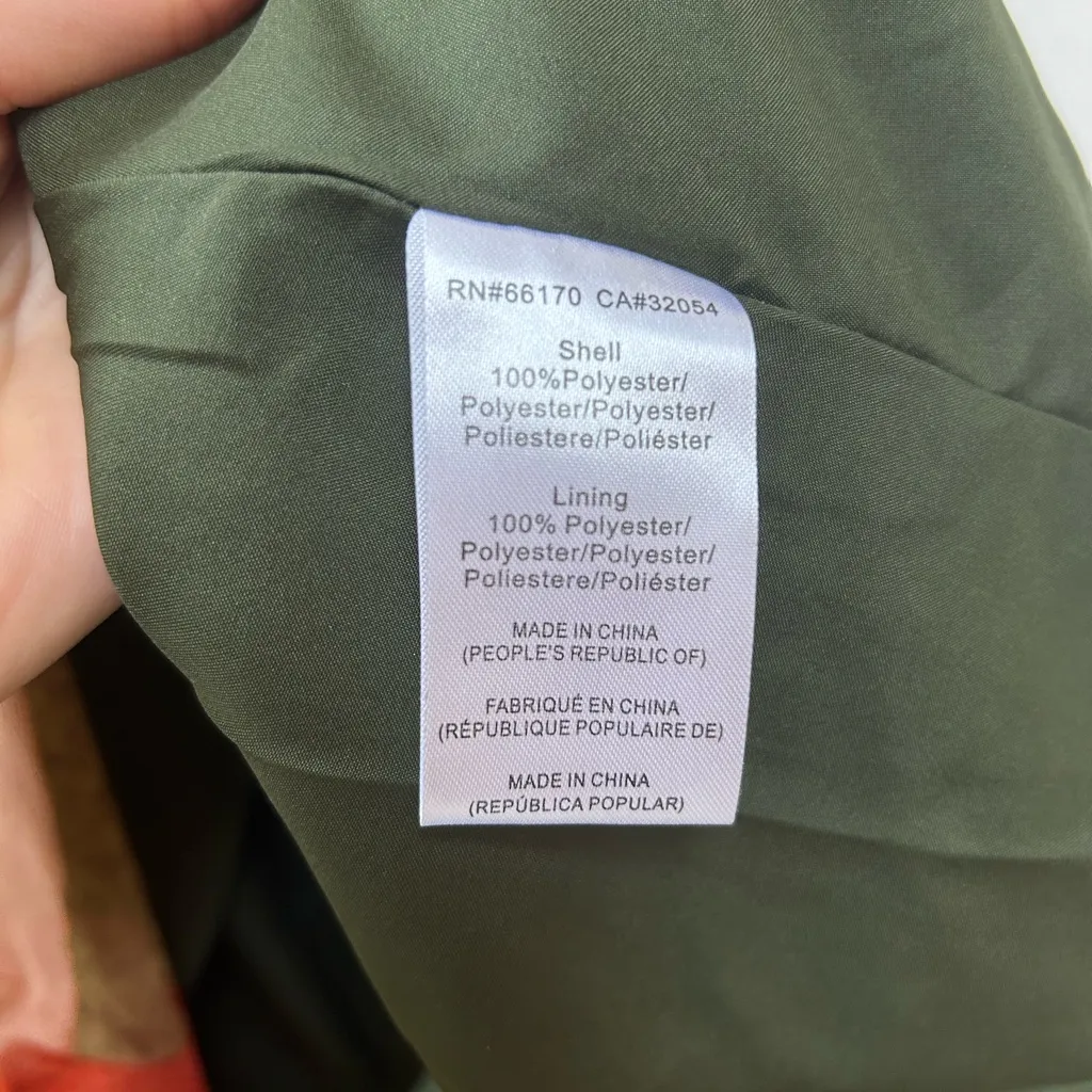 Anthropologie Hutch Geo Wrap Maxi Dress in Green/Pink Combo Boho Size X-Small - Image 7