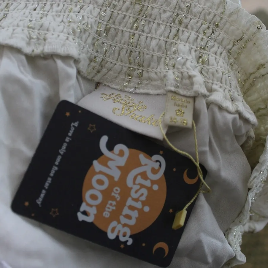 Elegant Cream Maxi Skirt White Size L - Image 6