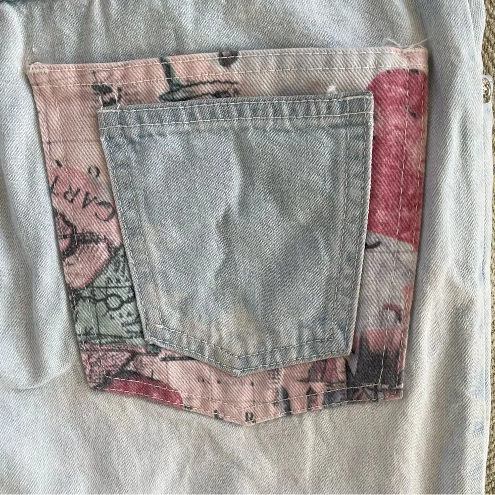 Vintage 80s Early 90s  High Rise Denim Jean Shorts 9 XS S 9” Inseam - Image 4