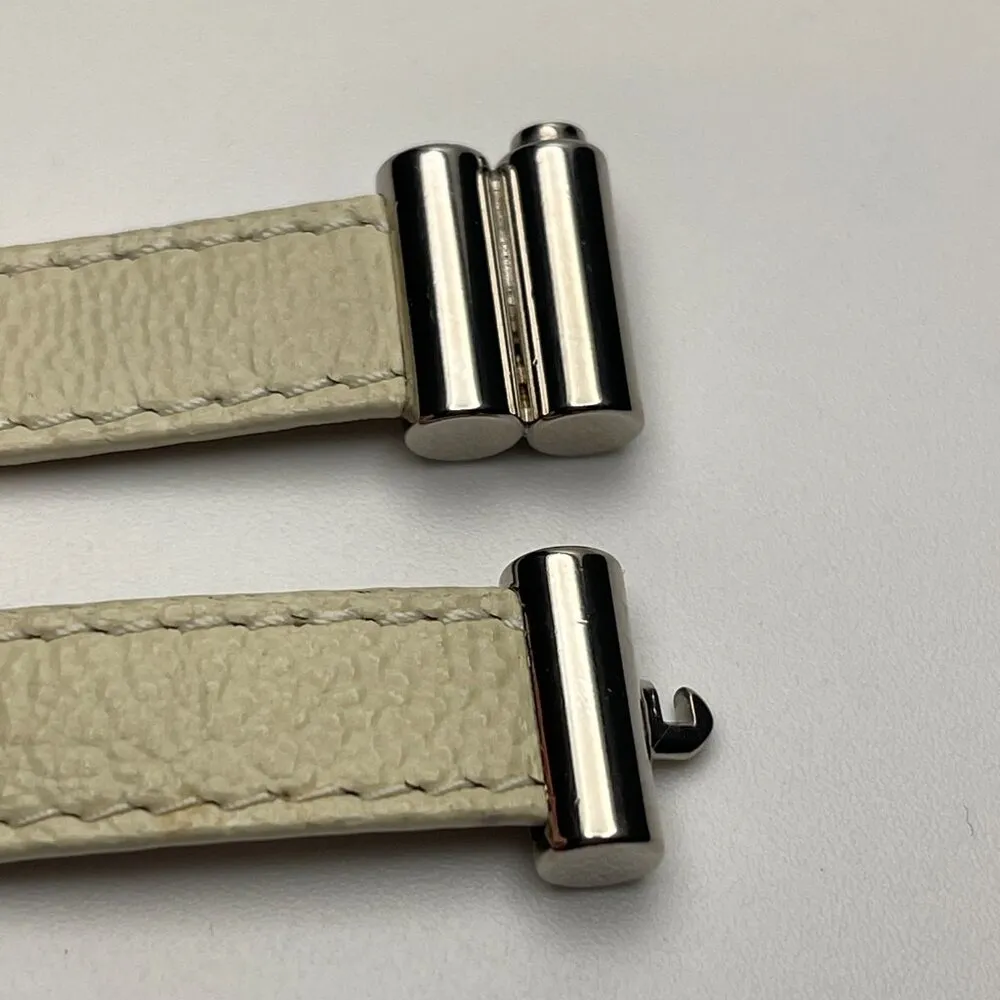 BVLGARI Double Coiled Ivory Leather Double Wrap Bracelet - Preowned - Image 5