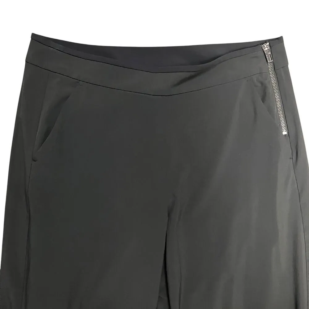 Athleta Gramercy Track Trouser Black Wide Leg Pant Size 10 - Image 2