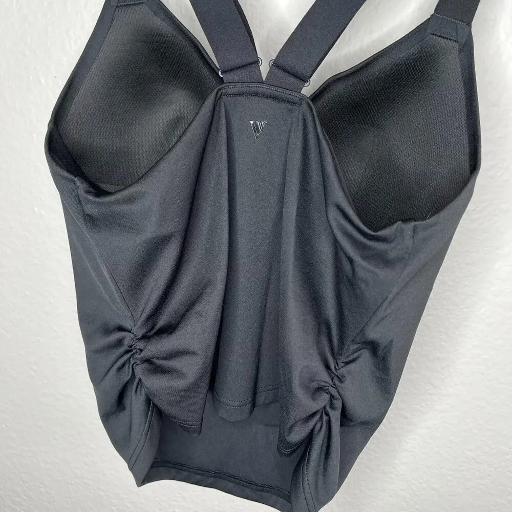Victorias Secret On Point Black Ruched Strappy Sports Bra top S - Image 8