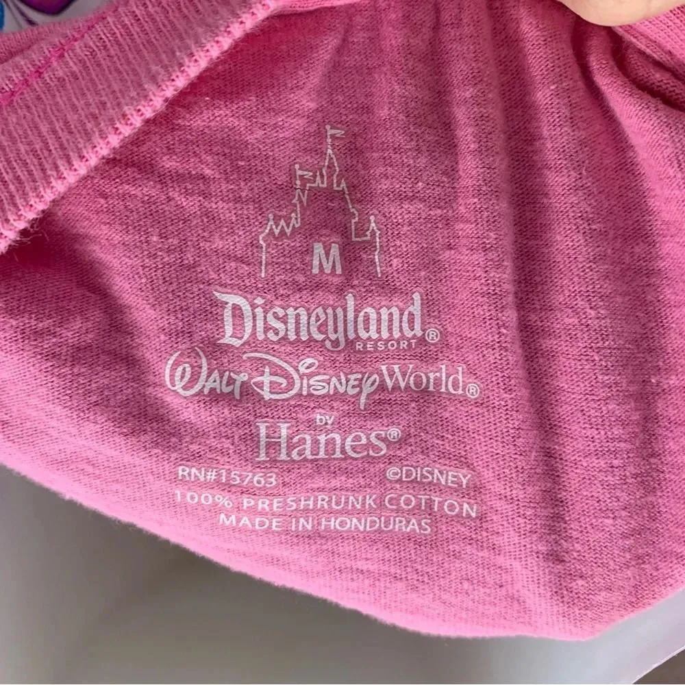 Disneyland Walt Disney Daytona Beach 2022 Graphic T-shirt Pink Bike Week Medium - Image 3