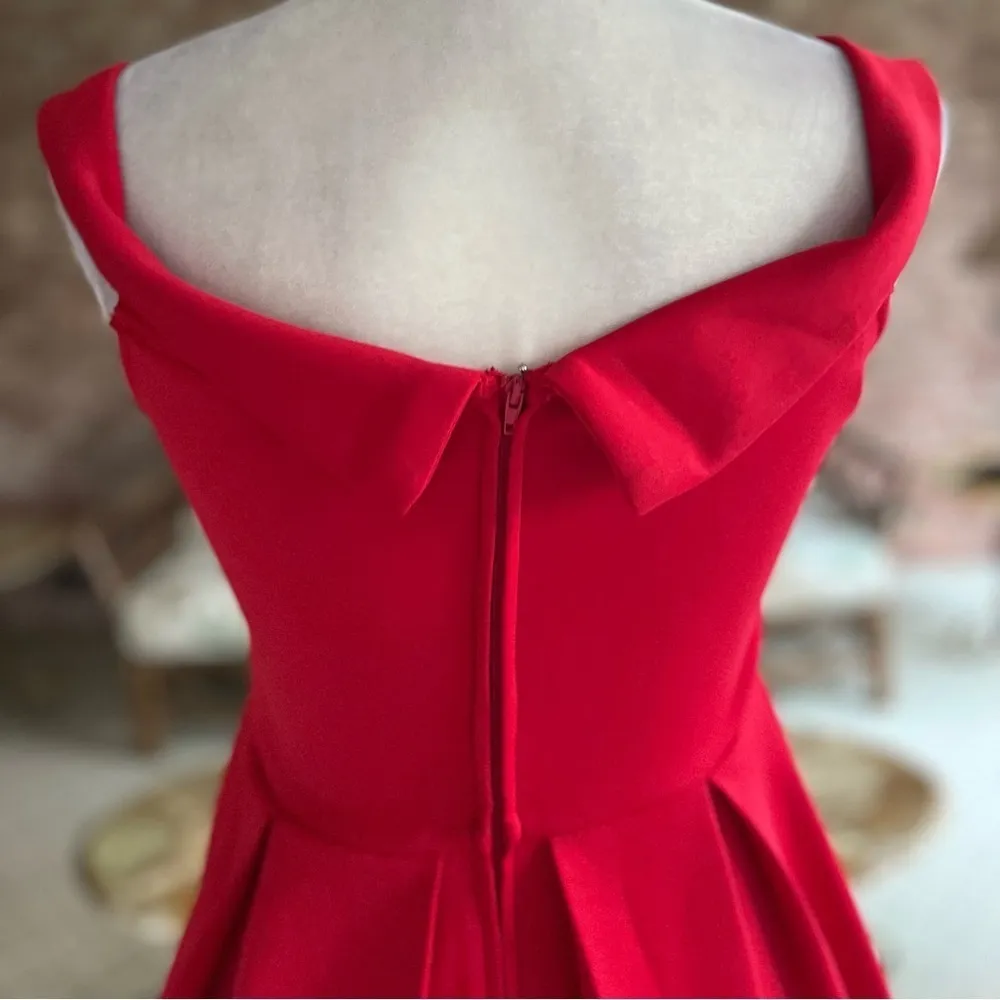 NWT Trac Dress Mini Fit & Flare Red Juniors M Holiday Cocktail Prom Party Chic - Image 10