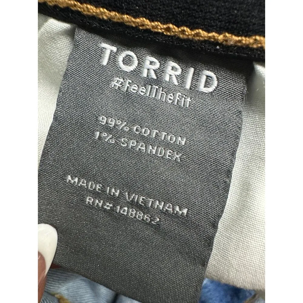 Torrid High Rise Baggy Straight Denim Jeans Women 26R Light Wash Stretch Waist - Image 9