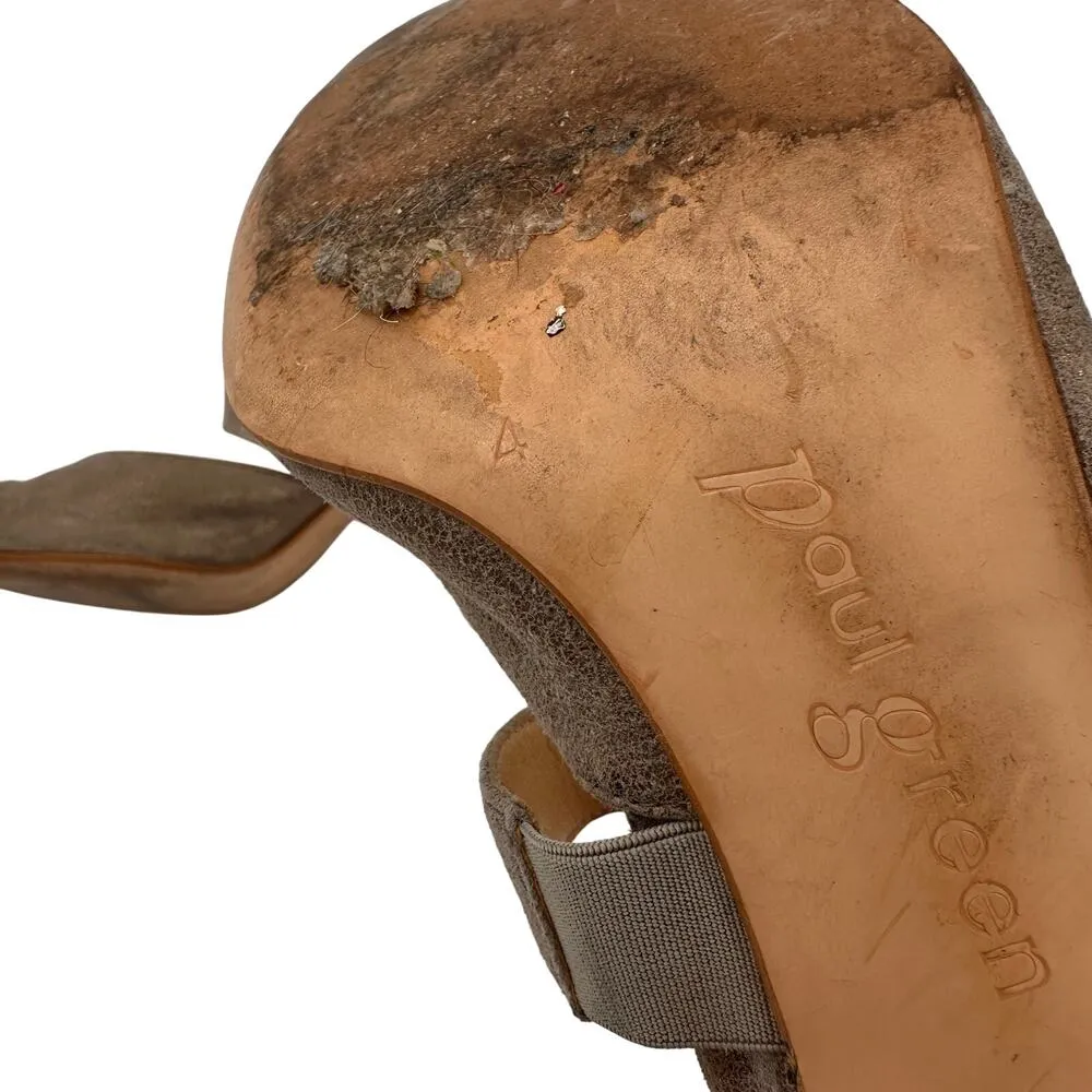 Paul Green Pewter Metallic Nicki Nicolette Asymmetrical Heels Size 4 / 6.5 - Image 10