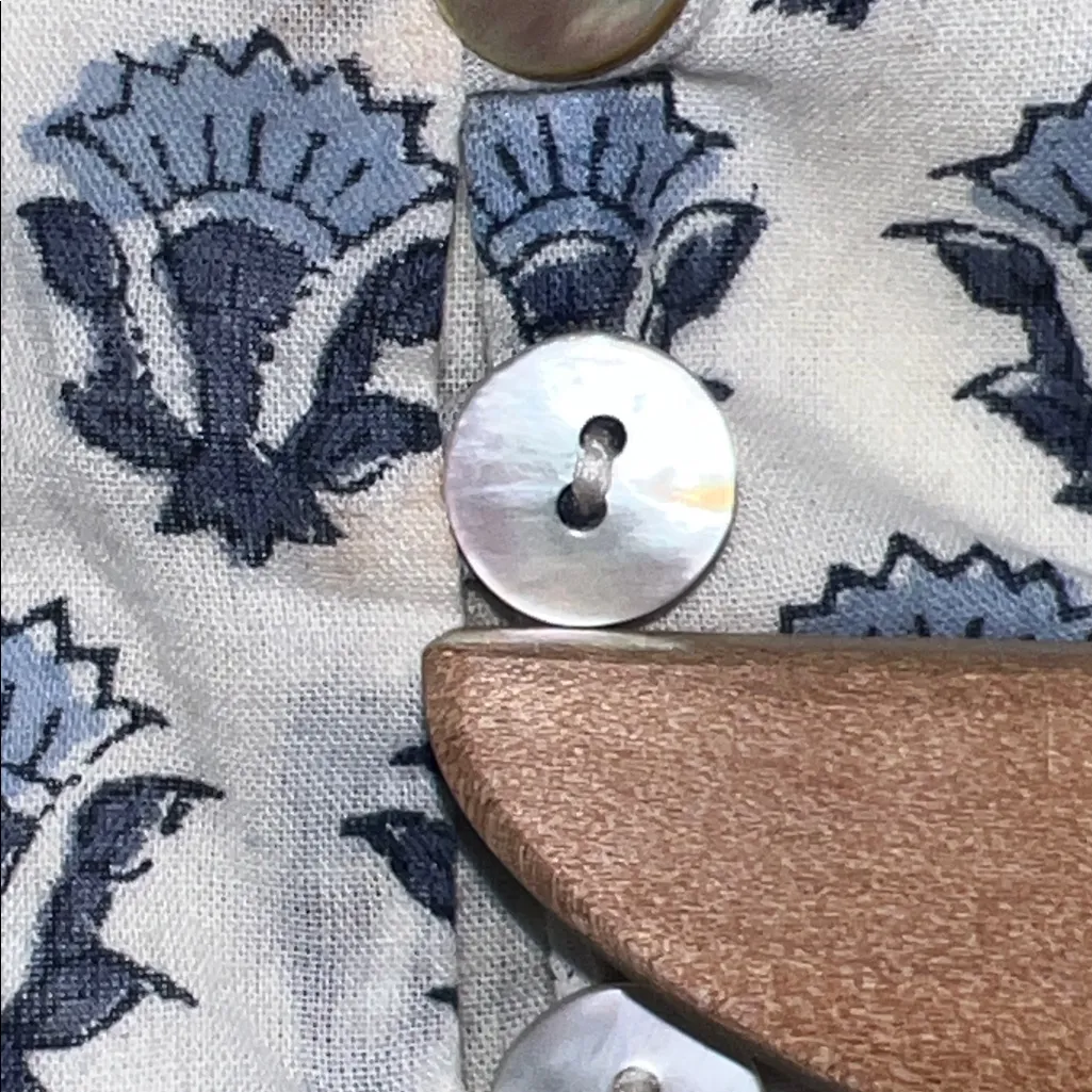 Tuckernuck Cleobella Organic Cotton Maxi Dress Hydrangea Boho India Print Small - Image 7