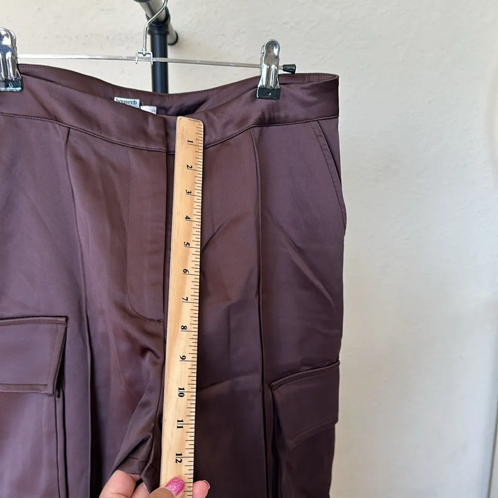 House of cb Daria cargo chocolate trousers‎ pants NWOT size L longer length - Image 10
