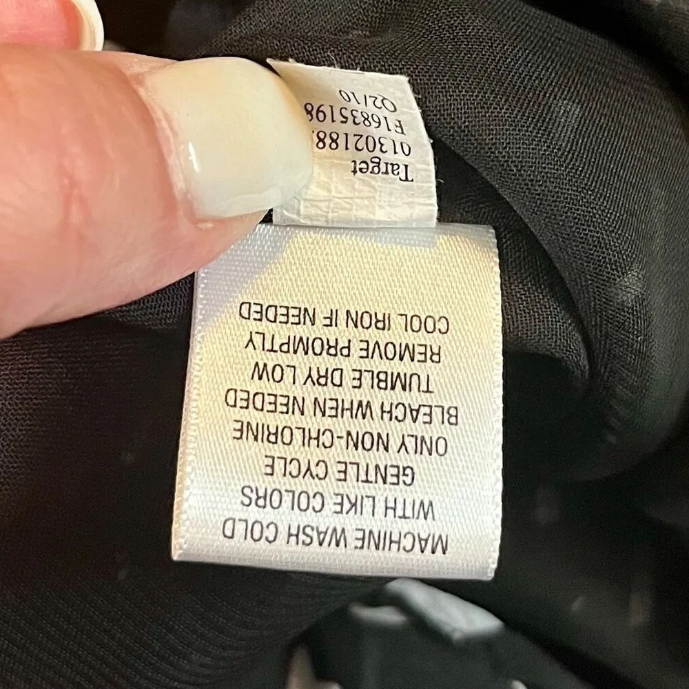 Merona Halter Black White Ruffle Blouse Small - Image 11