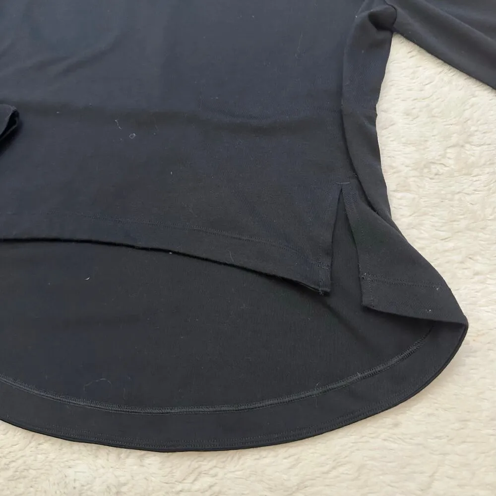Black GymShark Long Sleeve Active Top sz L elbow holes - Image 3