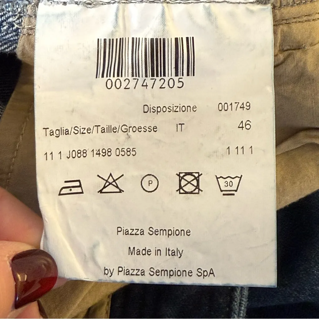 Piazza Sempione Jeans Women EU 46 (14) Blue Straight Leg Denim Italy (33x28) - Image 7