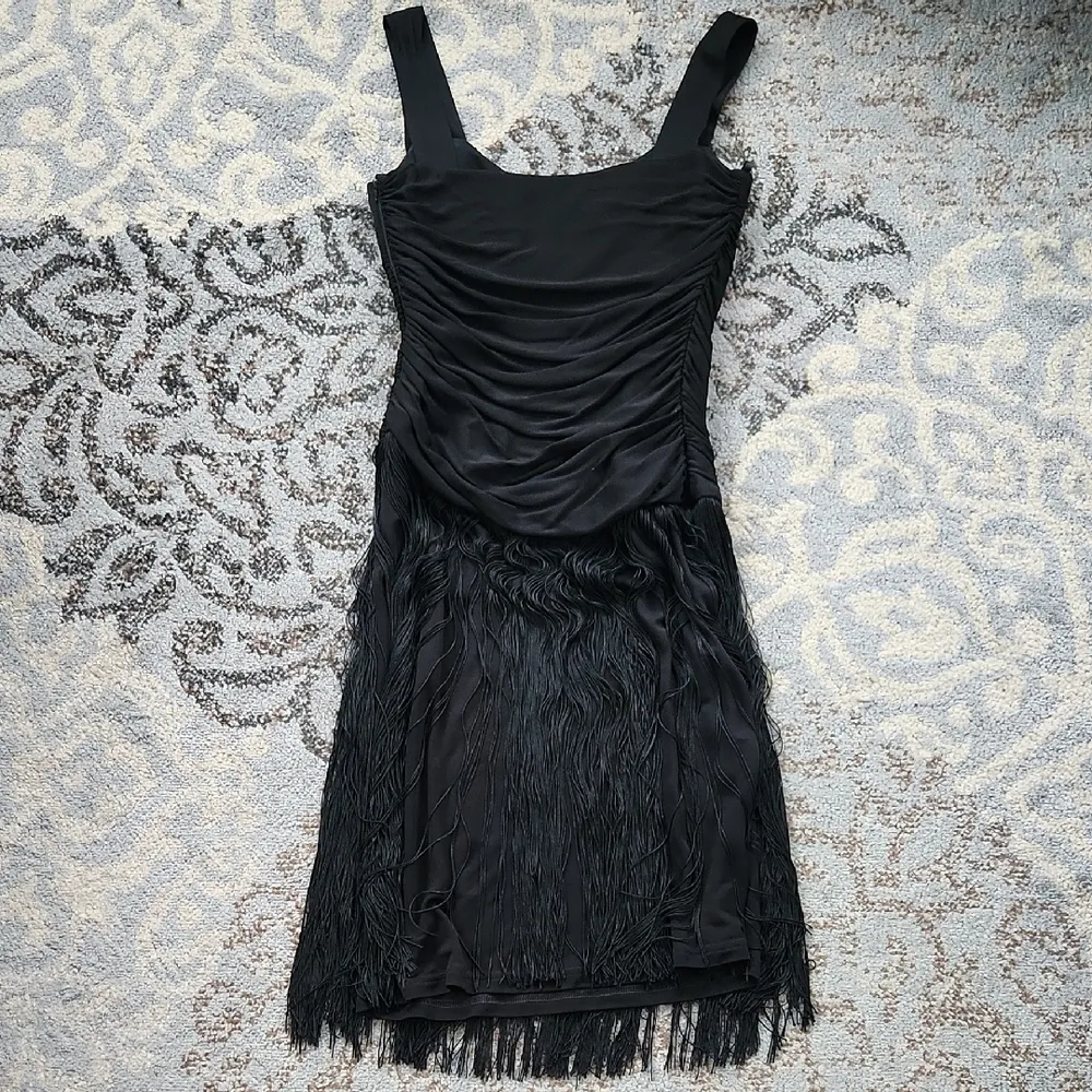 Michael Kors Elegant Fringe Dress Black 4 - Image 7