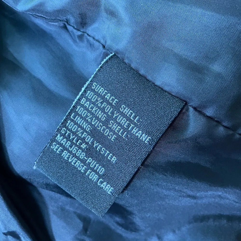 BNCI Black Faux Leather Asymmetrical Cropped Zip Sleeve Moto Jacket - Image 10