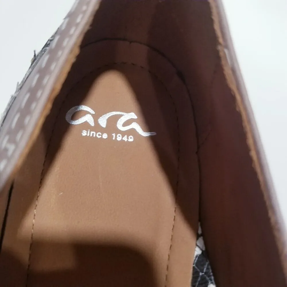 ARA Shoes Luftpolster Snake Print Studded Slip On Loafer Size 5.5 - Image 12