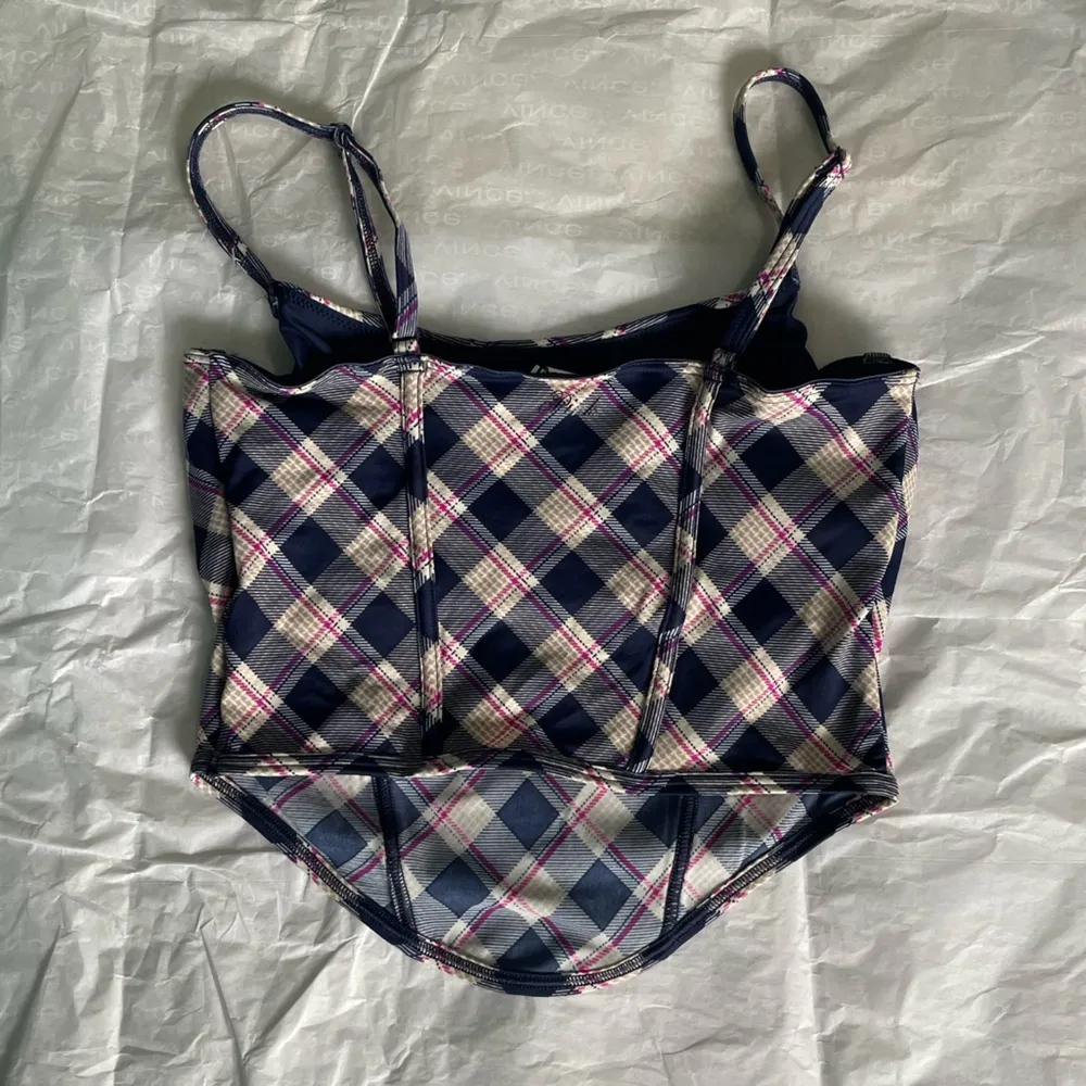 Victoria's Secret PINK Corset Plaid Crop Top - Image 2