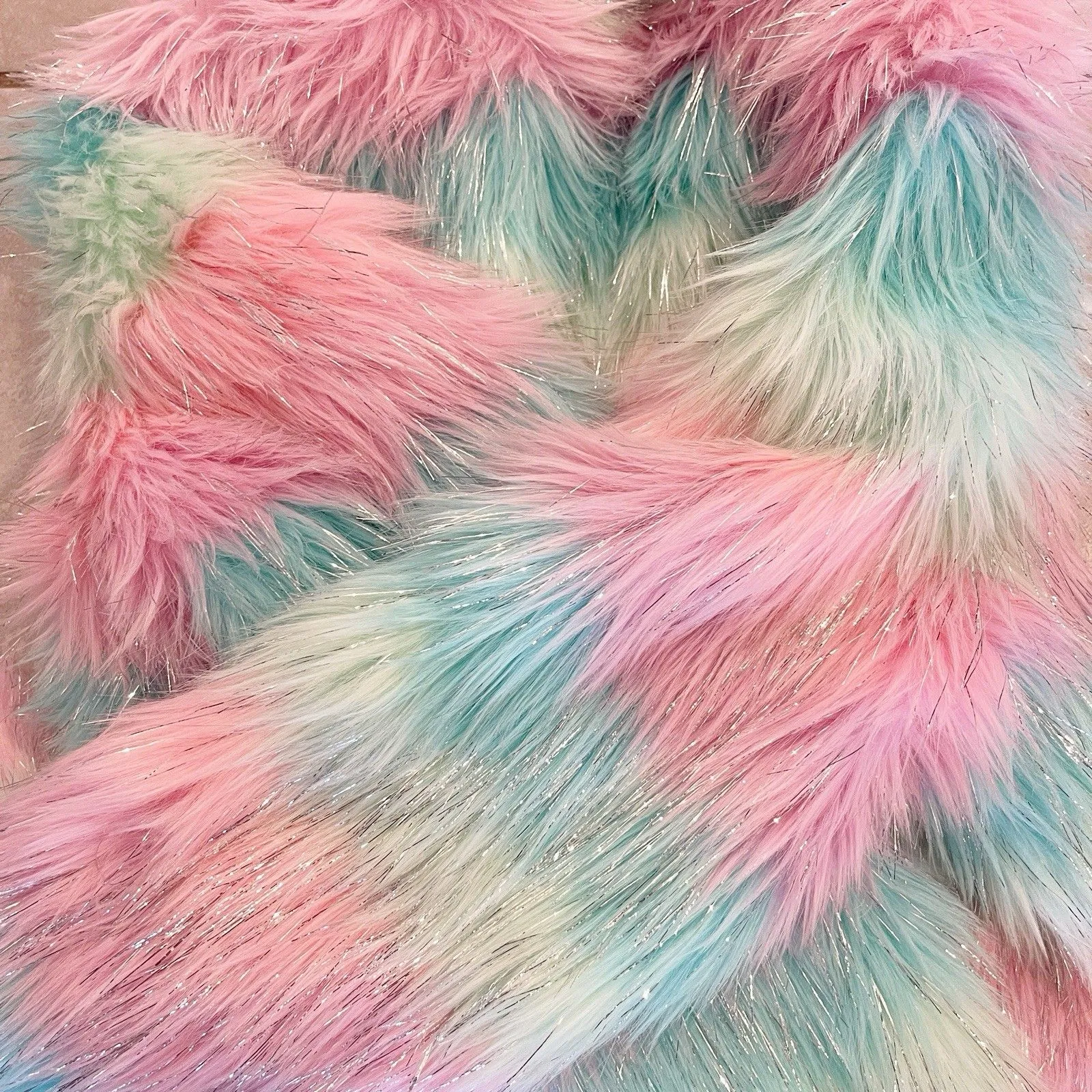 SpiritHoods Doll Party Jacket Women XS Cropped Hooded Faur Fur Festival Glitter Pink - Image 11