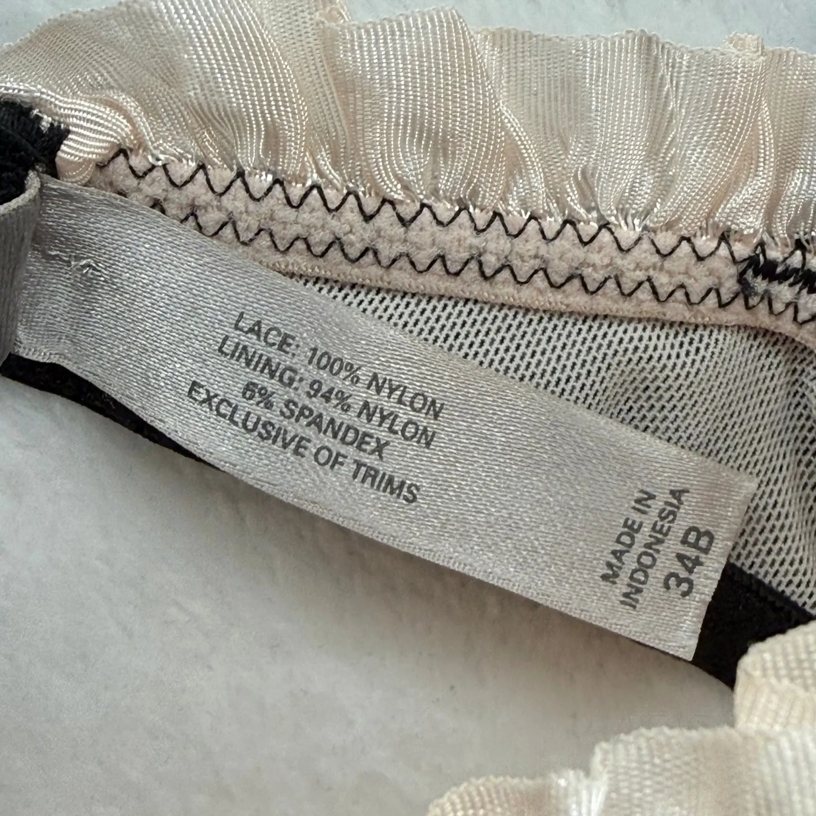 VICTORIA SECRET Teddy Lingerie Babydoll Lace Ruffle Pink Black 34B - Image 3