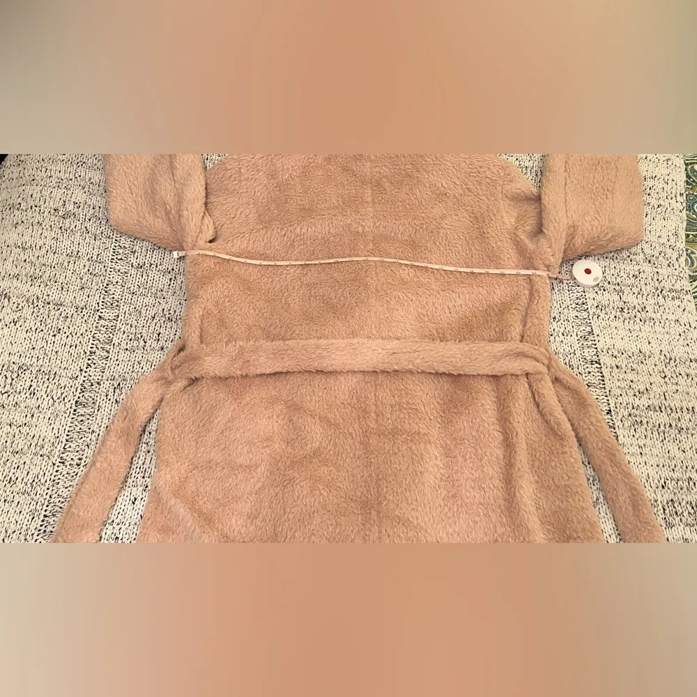 Women’s Cuff It Faux Fur Teddy Long Coat Size L, Dusty Pink, NWT - Image 8