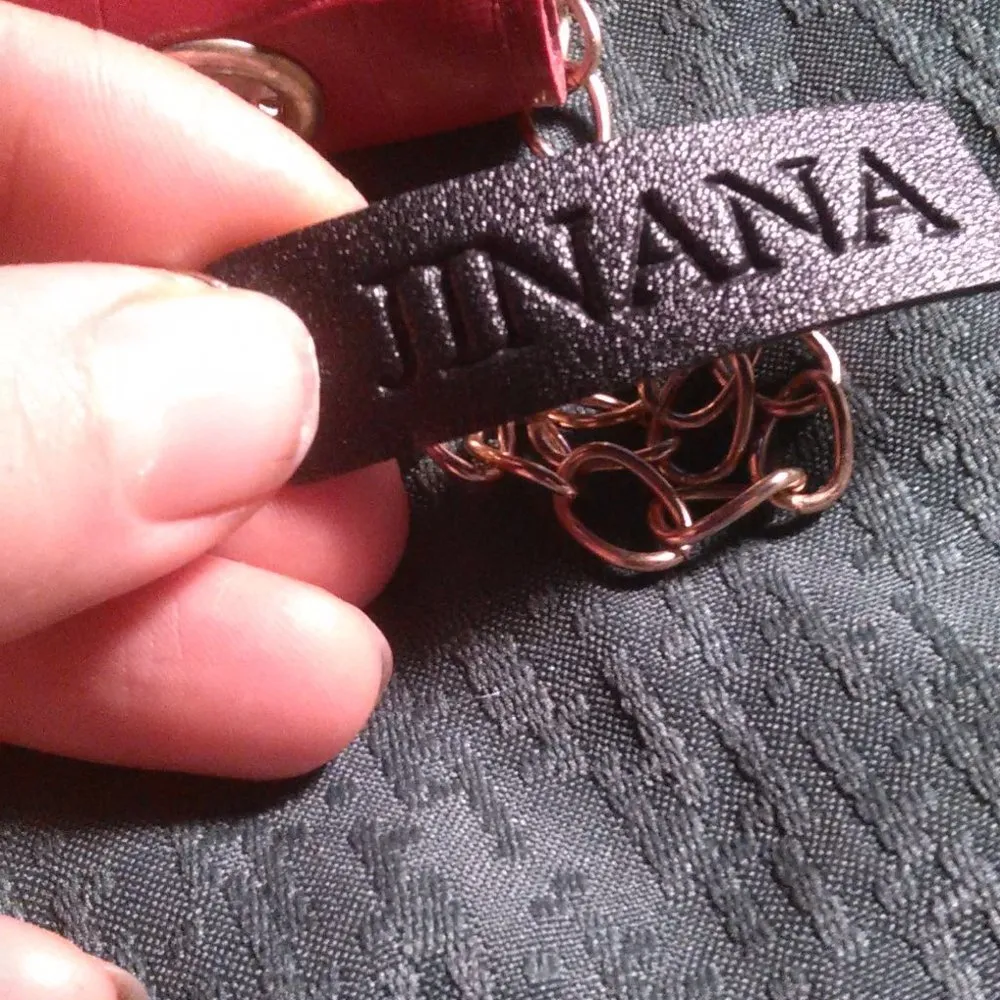 Faux Leather Red Mini Handbag - Image 10