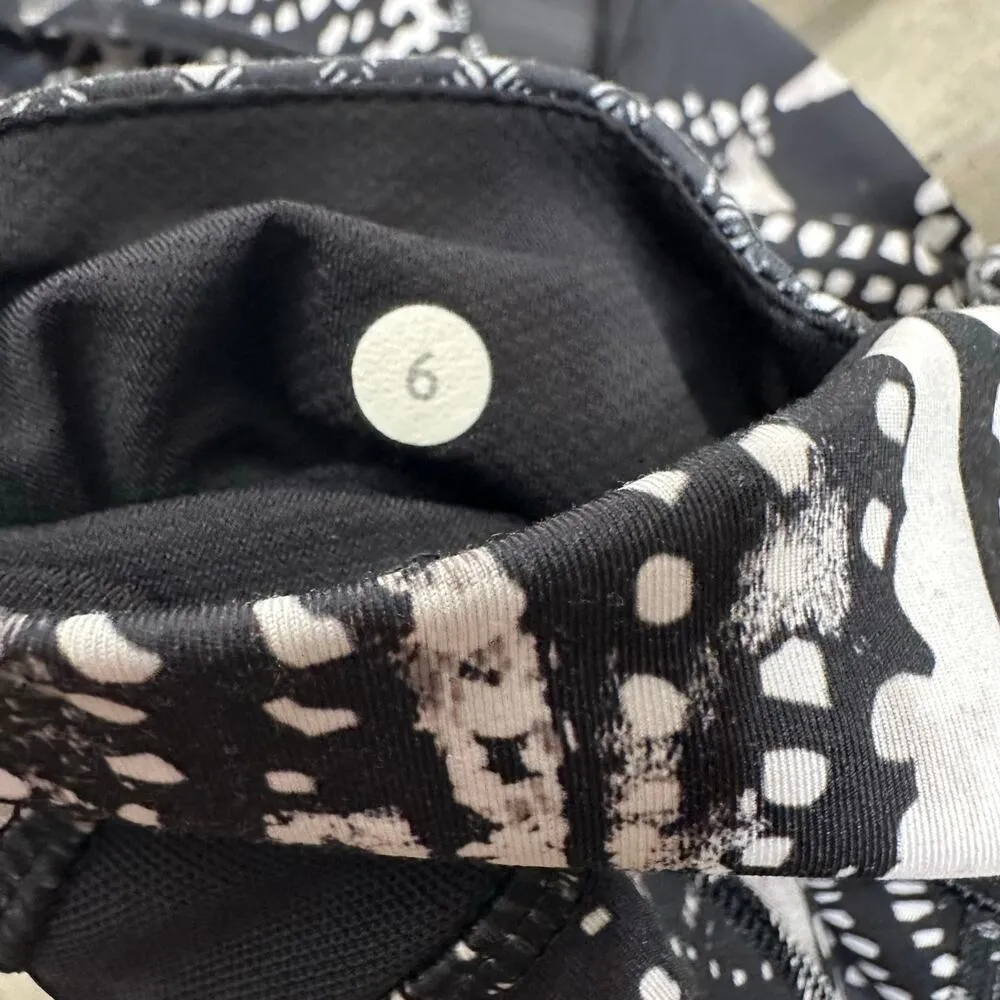 Lululemon Inspire Tight II Mesh Leggings Static Mist Women's Black White Size 6 - Image 5