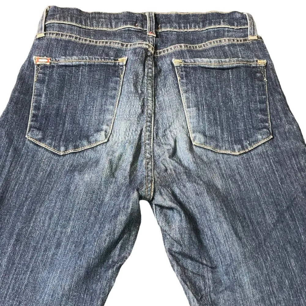 Alice+Olivia AOLA Good High Rise Exposed Button Jeans Enough Said-27 - Image 5