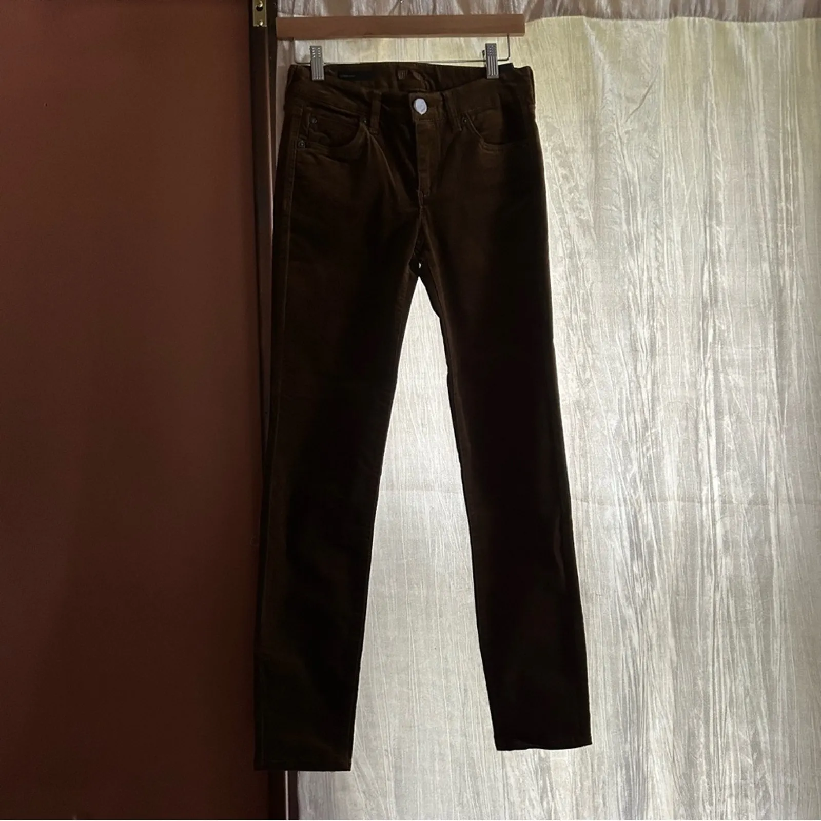 Kut from the Kloth Diana Stretch Skinny Corduroy Pants Brown NEW‎ Size 0 - Image 2
