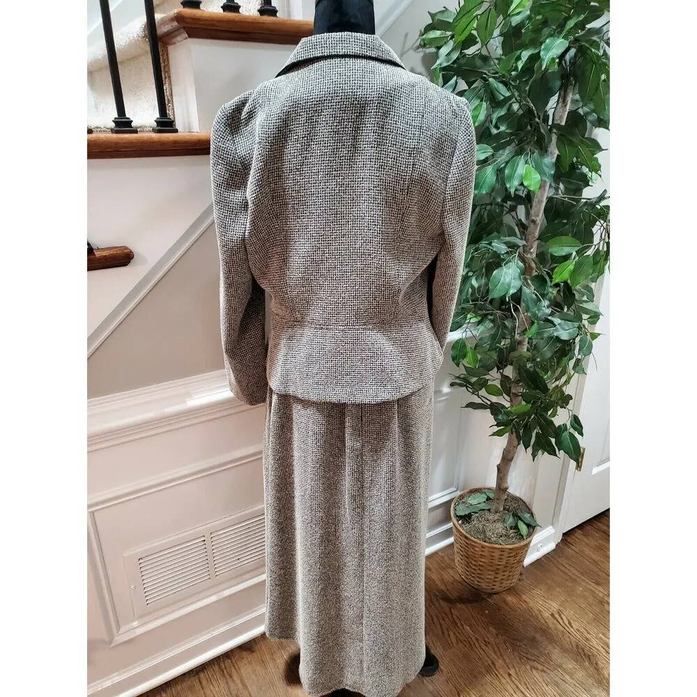 Vintage Miss Dorby Gray Polyester Single Breasted Jacket & Skirt 2 Piece Suit 10 - Image 4