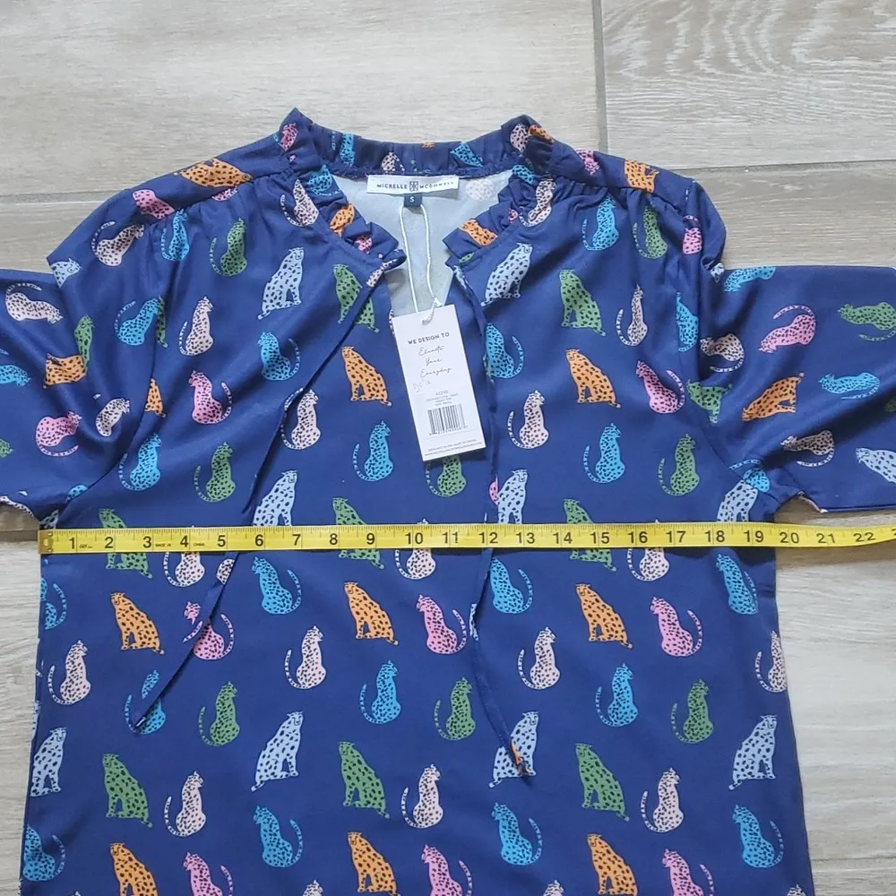 NWT Michelle McDowell Leopard Love Sarah Top | Leopard Print Blouse - Image 13