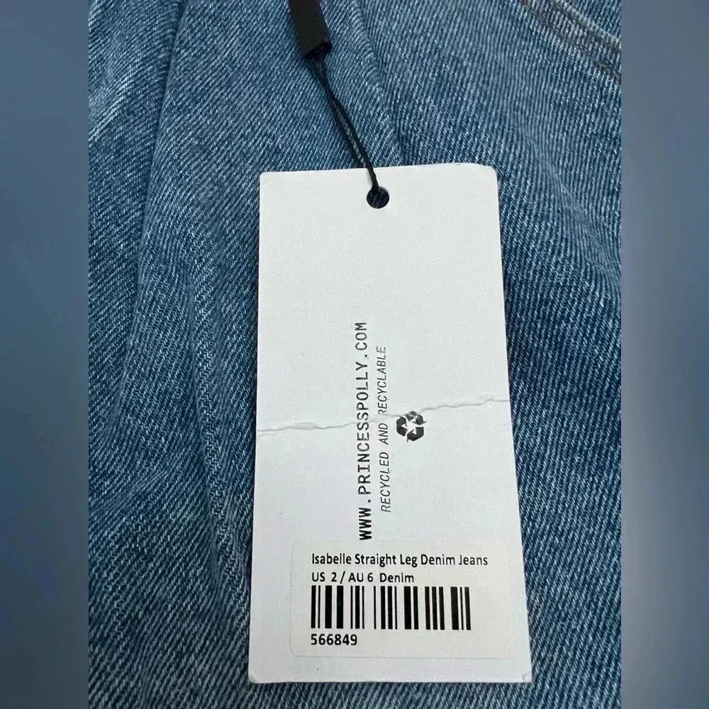 Princess Polly ISABELLE STRAIGHT LEG DENIM JEANS - Image 8