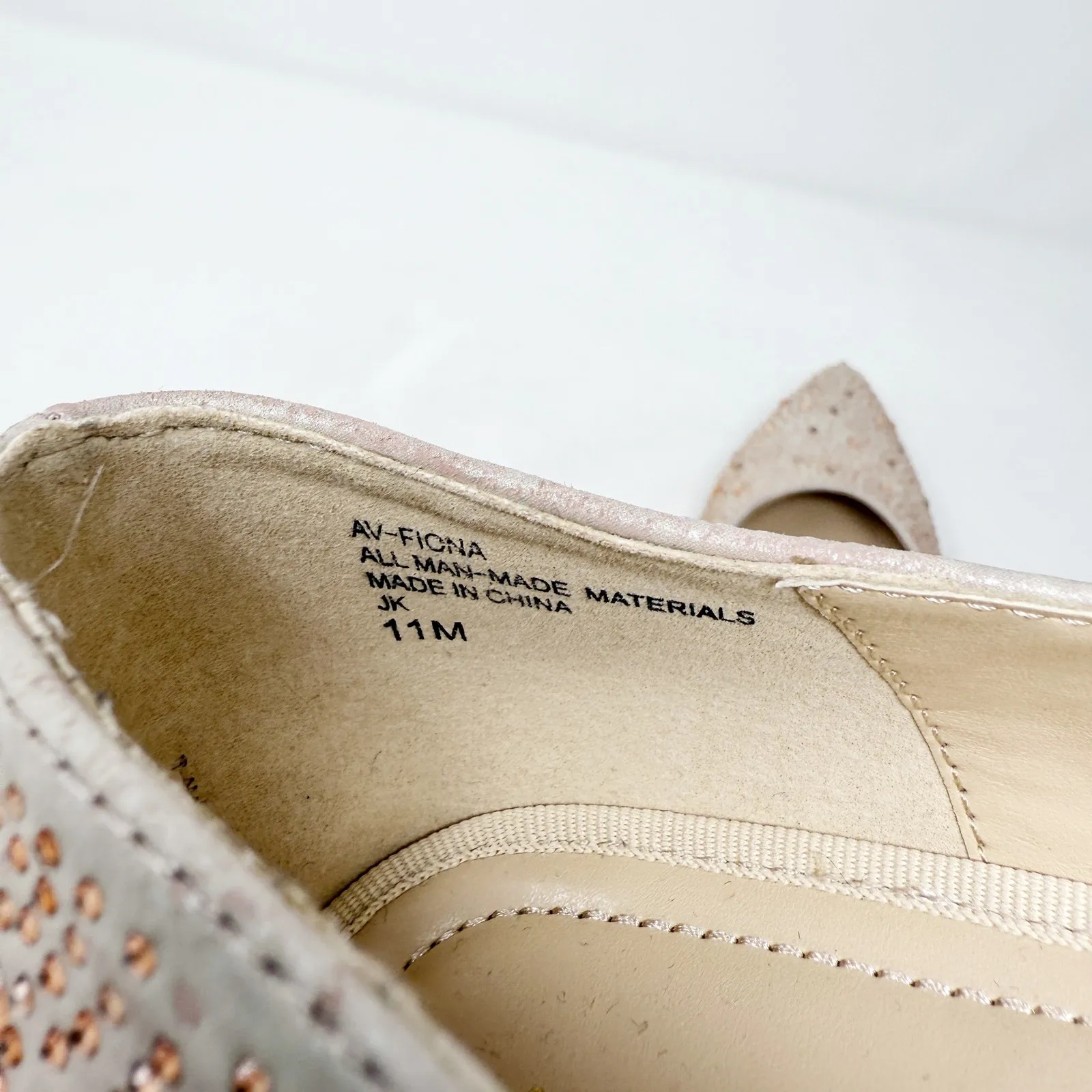 [Adrienne Vittadini] Fiona Crystal Sequined Pointed Toe Block Heel Pumps Sz 11M - Image 10