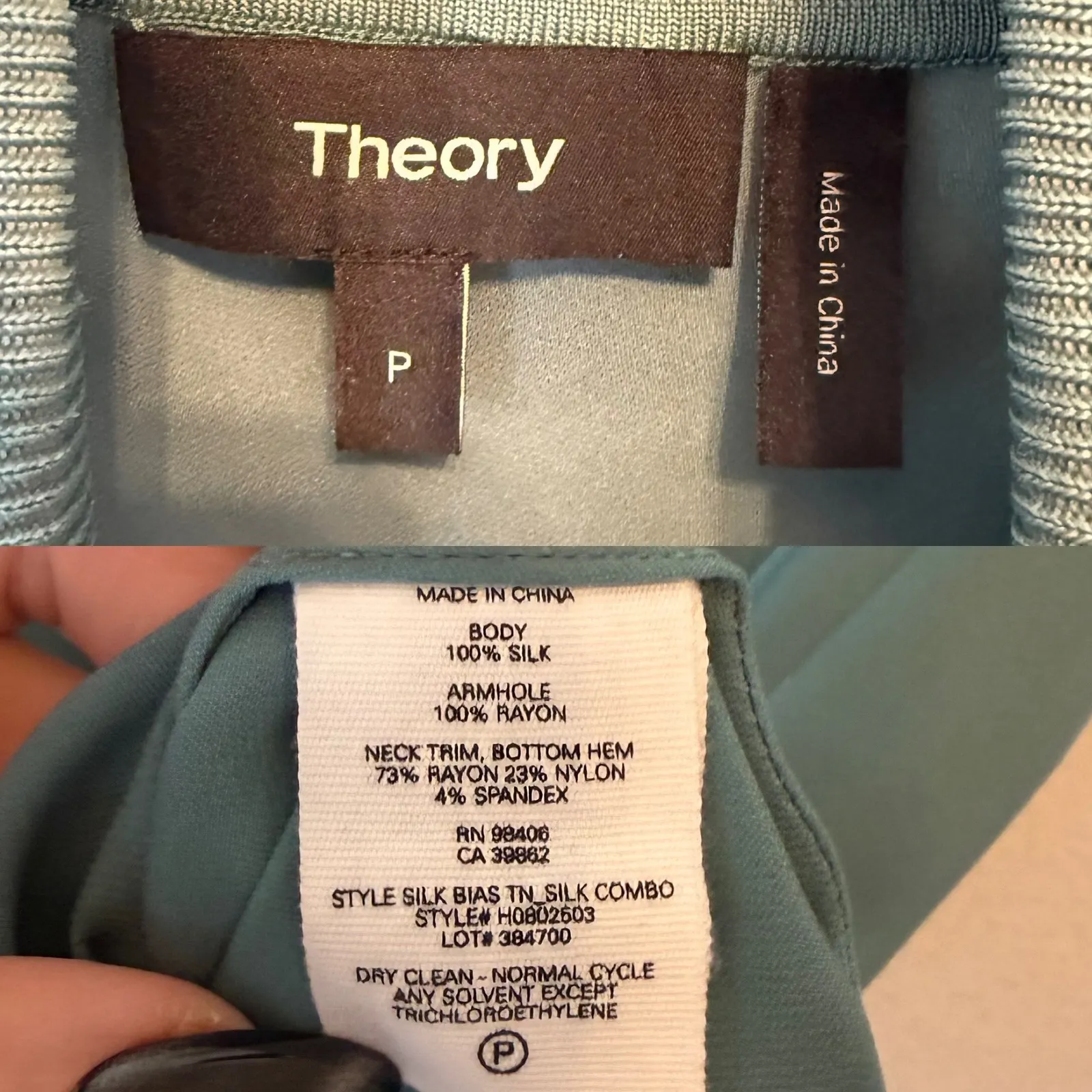 Theory Silk Bias Turtleneck size P / XS Sleeveless - Image 2