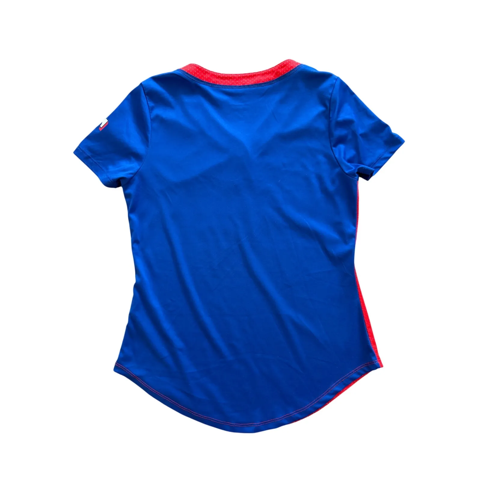 Texas Rangers 3 Women's Shirt Lot Baseball Jersey Style Majestic S M Red Blue - Image 5