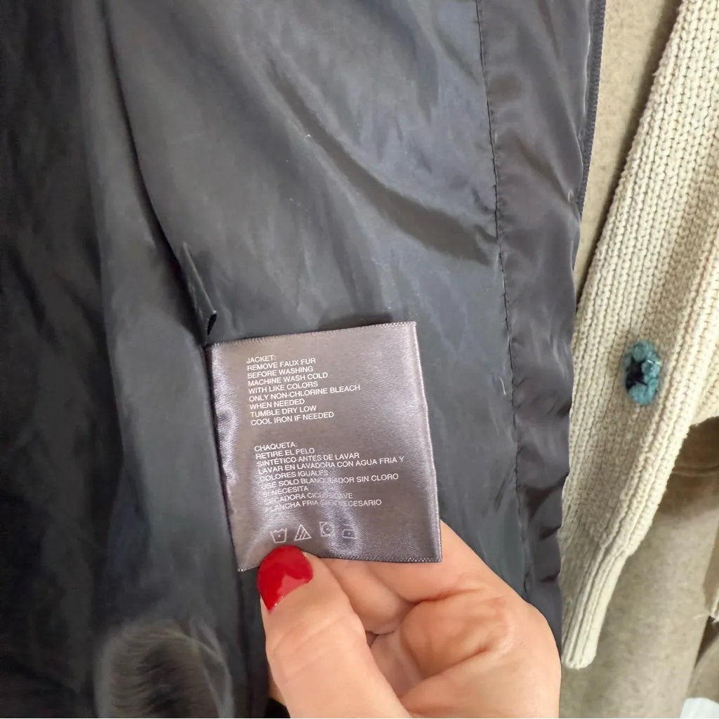 Kenneth Cole Reaction puffer mid length faux fur hooded coat - Image 5