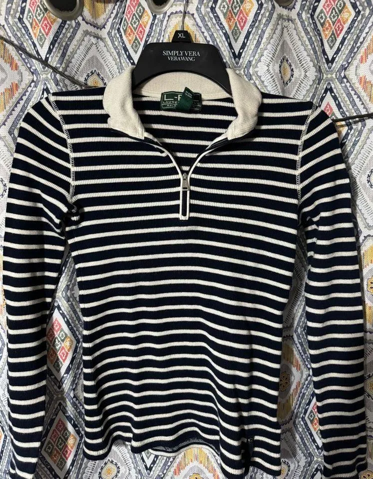 striped quarter zip sweater - Image 7
