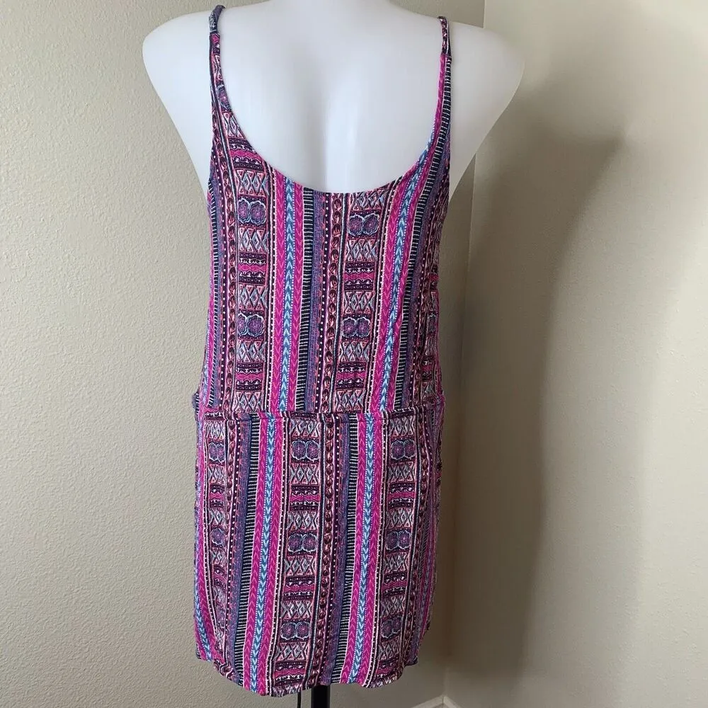 Swimwear Cover Up Boho Aztec Pink Purple Sz Medium - Image 5