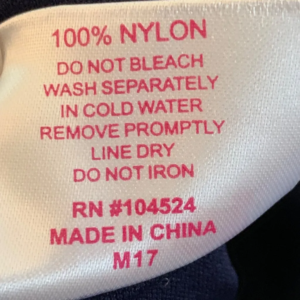 Cheer Fantastic Long Sleeve Bodysuit Leotard Mockneck Zip Back M Navy Blue Size M - Image 9