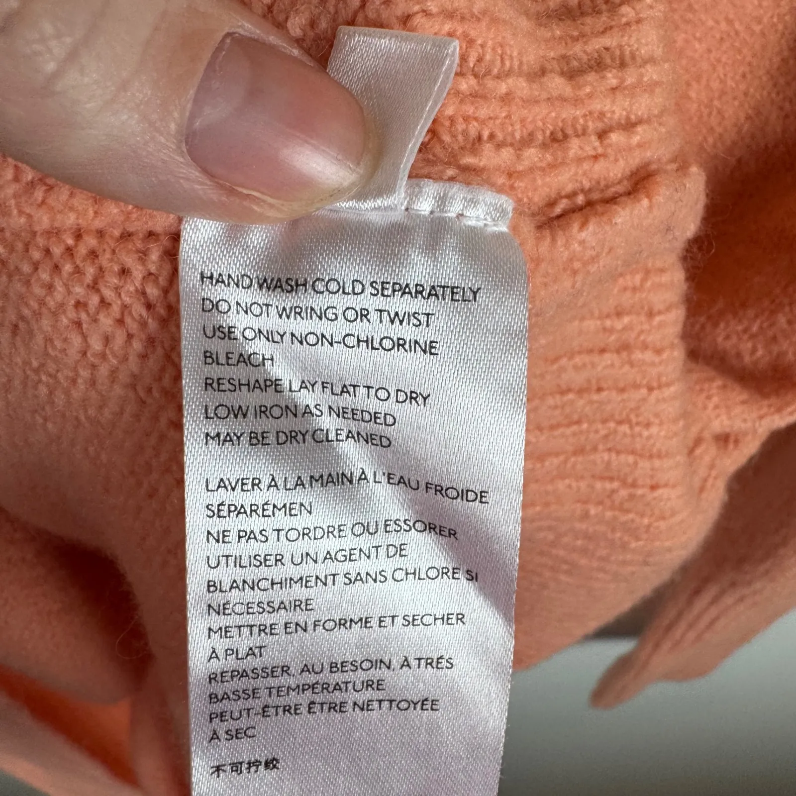 By Anthropologie‎ Peach Sweater Sz S Knit Pullover Boat Neck Long Sleeve Comfort - Image 7