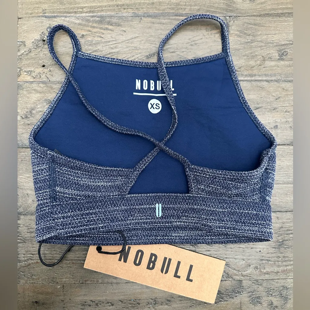 NWT NOBULL Women’s High-Neck Sports Bra - XS - Navy Melange - Image 4