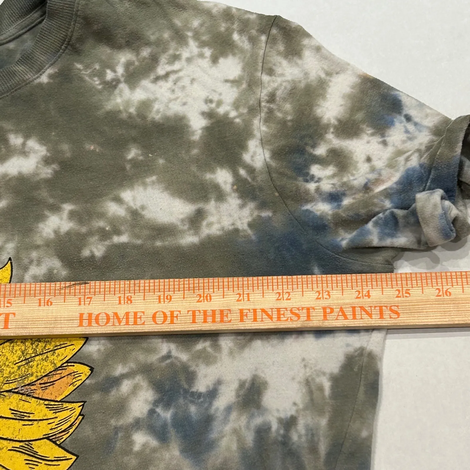 Womens XXXL Tie Dye Wild Child‎ Sunflower Skull Graphic T Shirt Worn Grunge Yellow Size undefined - Image 7