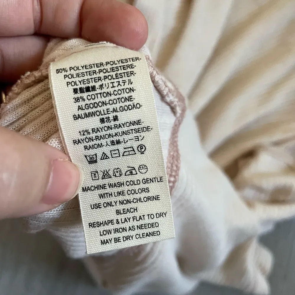 Londontown Light Beige Long Sleeve Thermal Top size XS Cream - Image 9