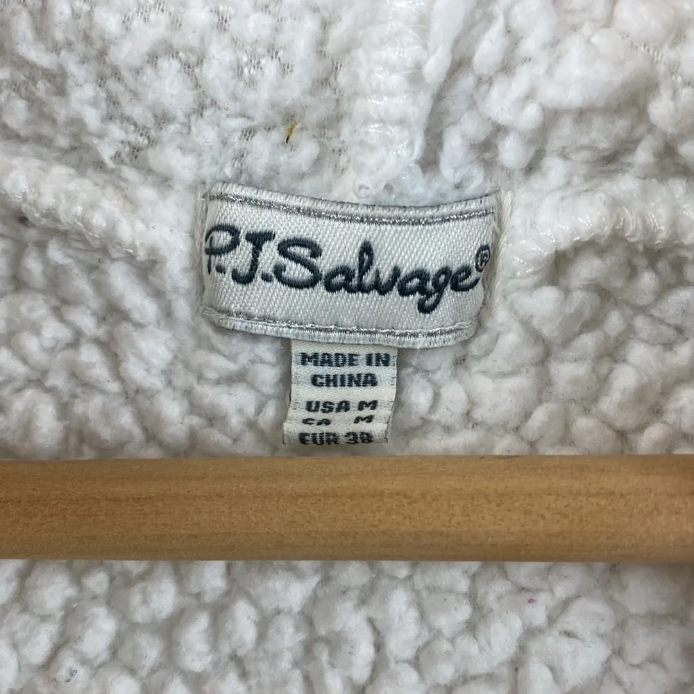 PJ Salvage White Long Sleeve Button Front Jacket M Size M - Image 5