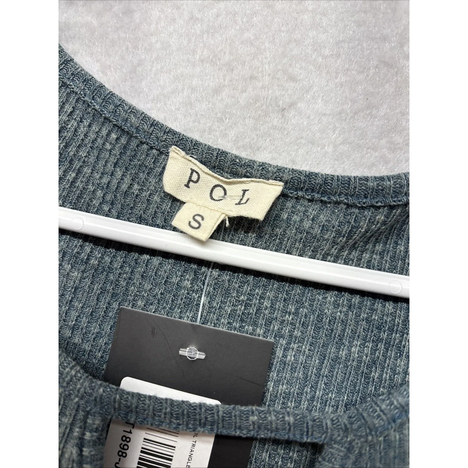 Pol Just Jade Waffle Knit Women's Sleeveless Babydoll Tank Top Shirt Size Small - Image 2