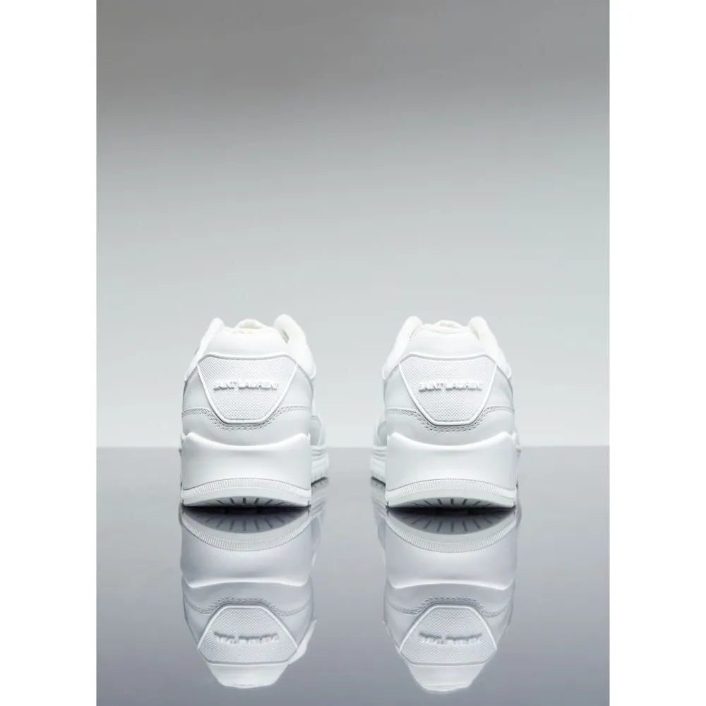 Saint Laurent Bump Leather Sneakers in Blanc Optique 39.5 New With Box Womens - Image 3