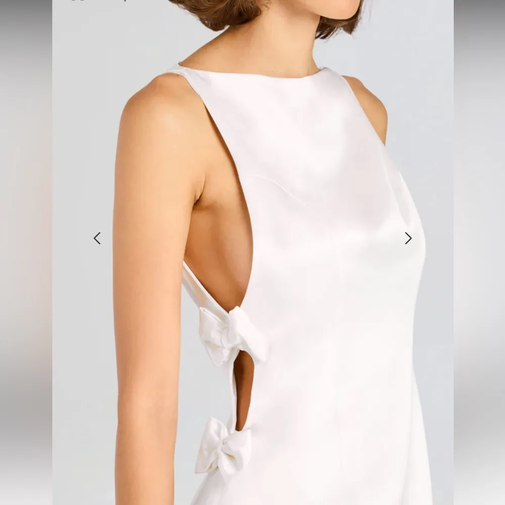 Retrofete Nadine Satin White Mini Dress Size XS - Image 3