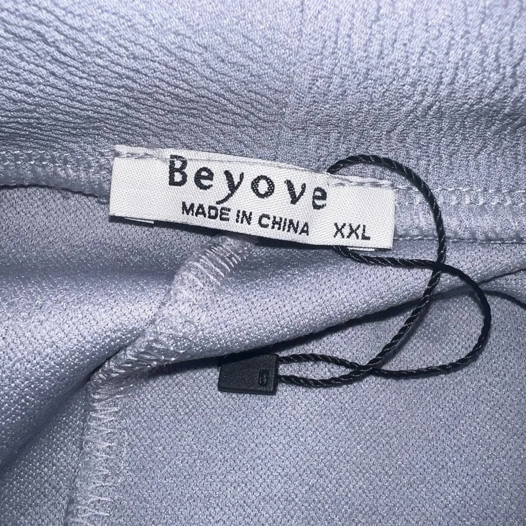 Beyove Women’s Open Front Blazer Jacket Size XXL Gray Lightweight Casual Cardiga Silver - Image 5