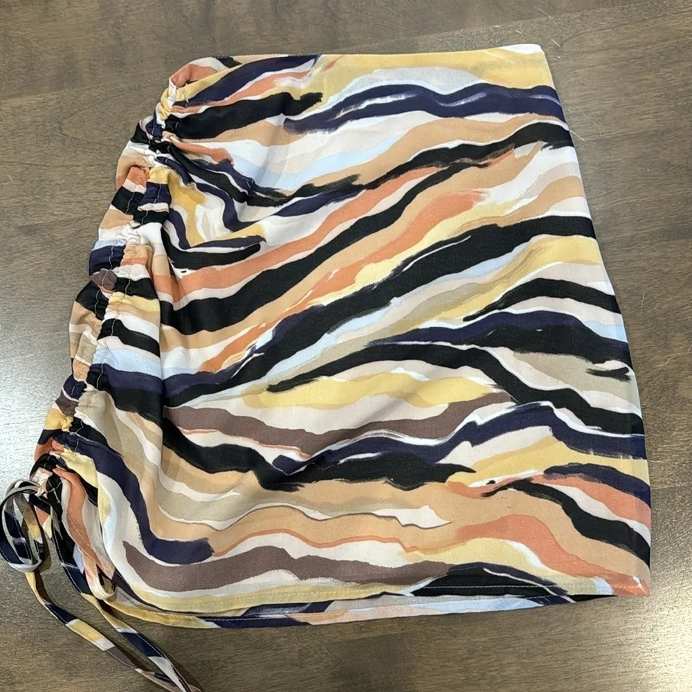 32. SAGE THE LABEL Ribbed Ruched Mini Skirt - Image 7