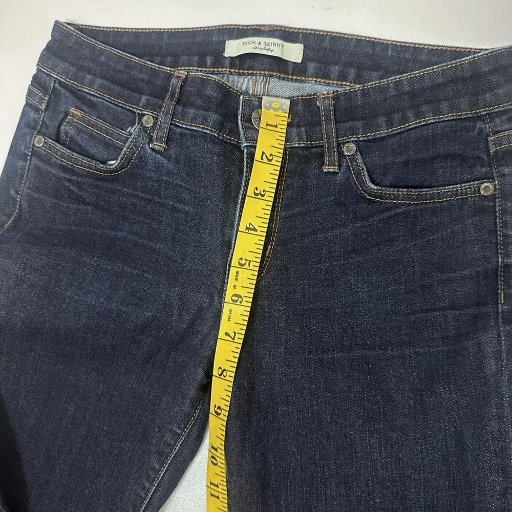 Rich & Skinny Jeans Womens 26 Blue Skinny Ankle Indigo Wash Denim - Image 6